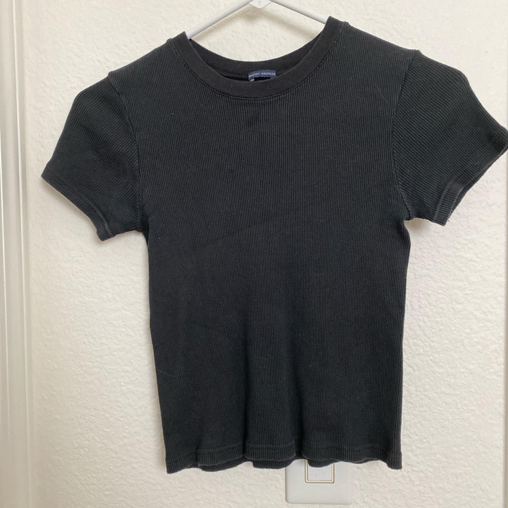 Black Brandy Melville Ribbed Shirt